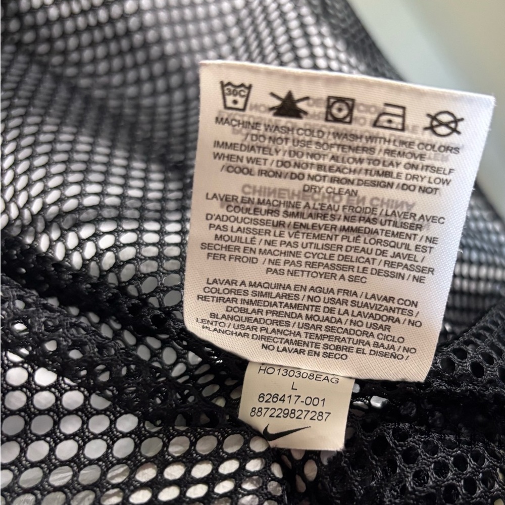 Nike 2013 Sportswear Black Mesh-Lined Hooded Windbreaker Jacket Size L - Picture 7 of 7